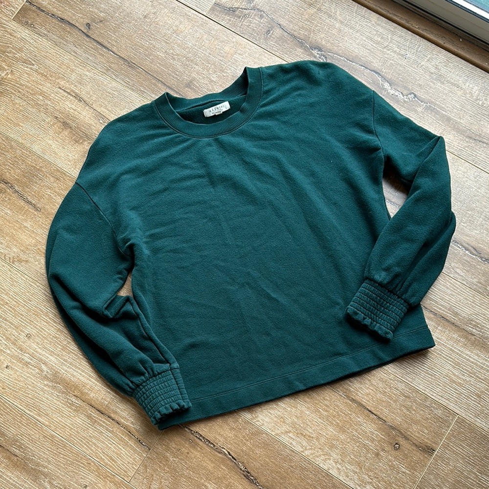 Green Madewell long sleeve crew neck sweatshirt with ribbed features